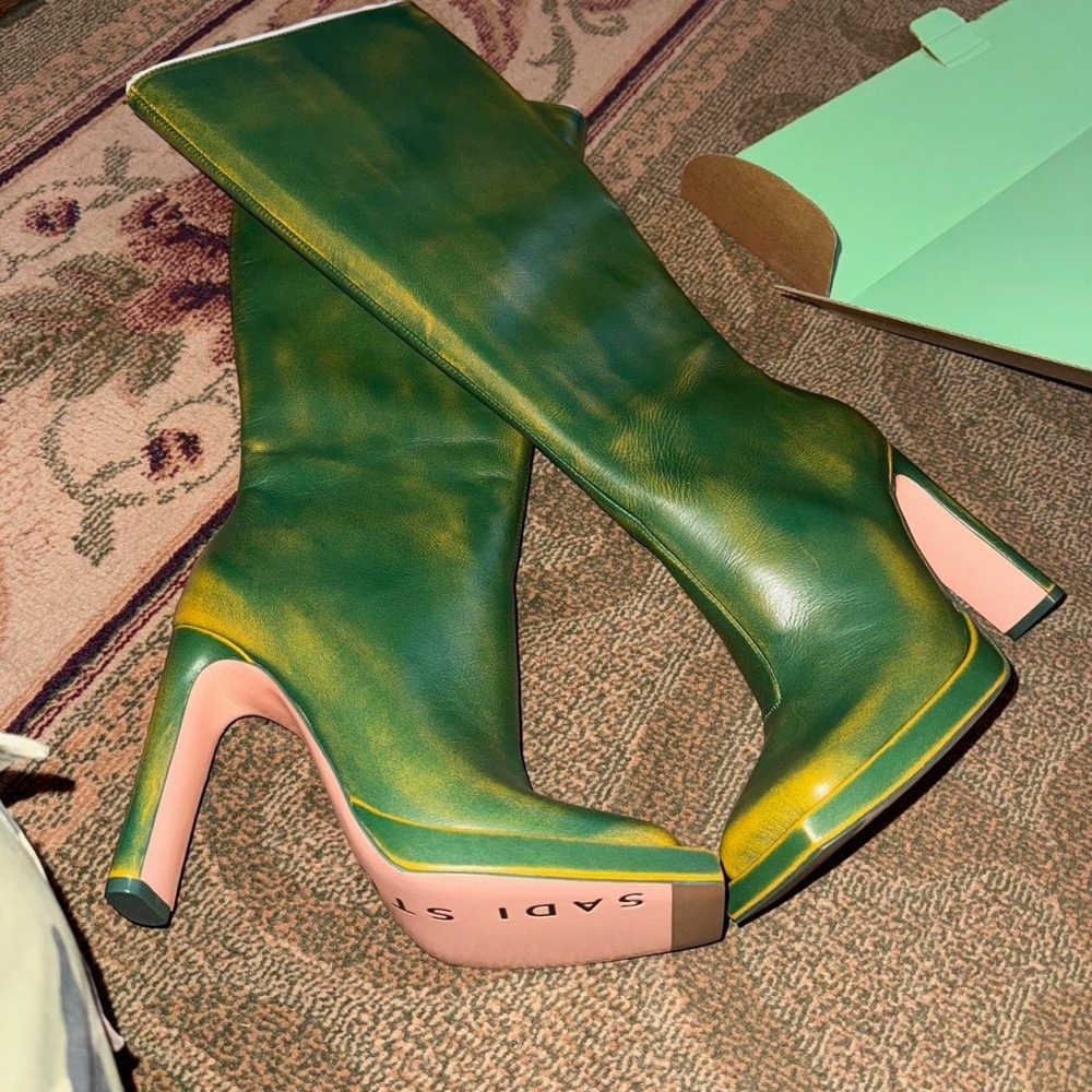 SOLD On eBay! Han Burnished Green Boots